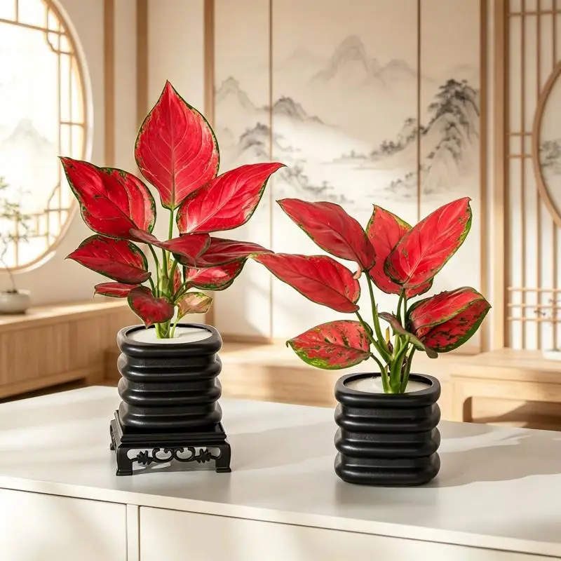 Self Watering Mini Flower Pot Fish Tank Combination Plastic Plant Pot for Indoor Desktop Home Garden Decor