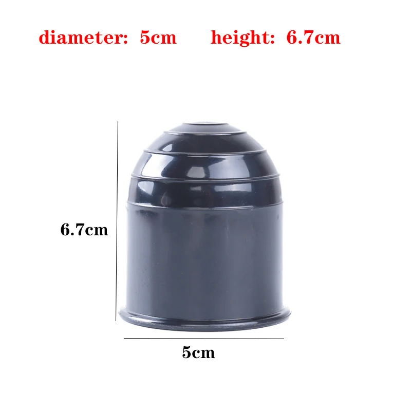 Universal 50MM Trailer Accessories Black Trailer Ball Cover Tow Bar Ball Cover Cap Hitch Protection Car Styling