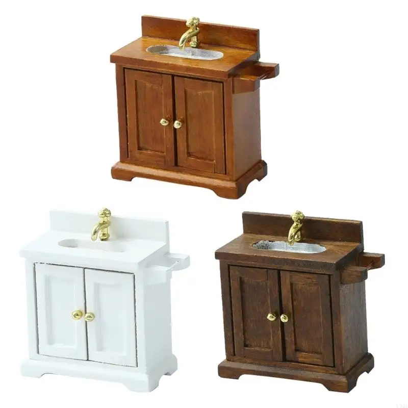 

Y4QA House Life Scene Sink Model Furniture Model Accessories Teenager Girls for 1:16 Dollhouses Dining Room Decorations