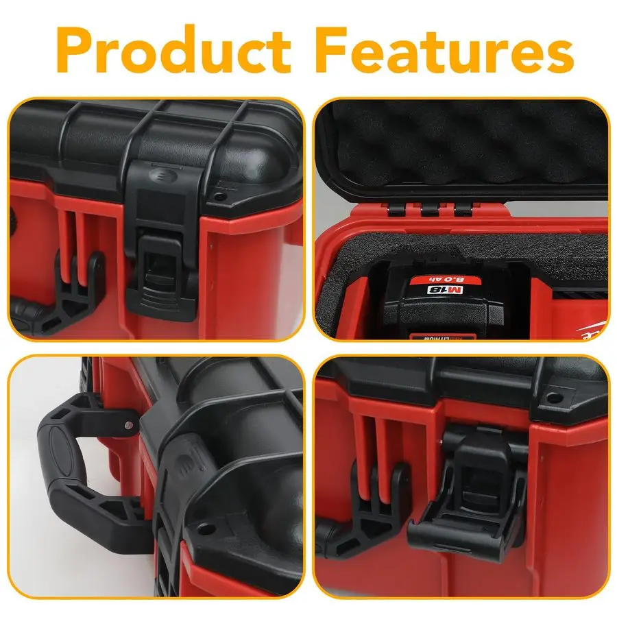 Compressor Case for Milwaukee Inflator,Waterproof Hard Case for Milwaukee M18 Inflator 284820, Air Compressor Storage Box Compat