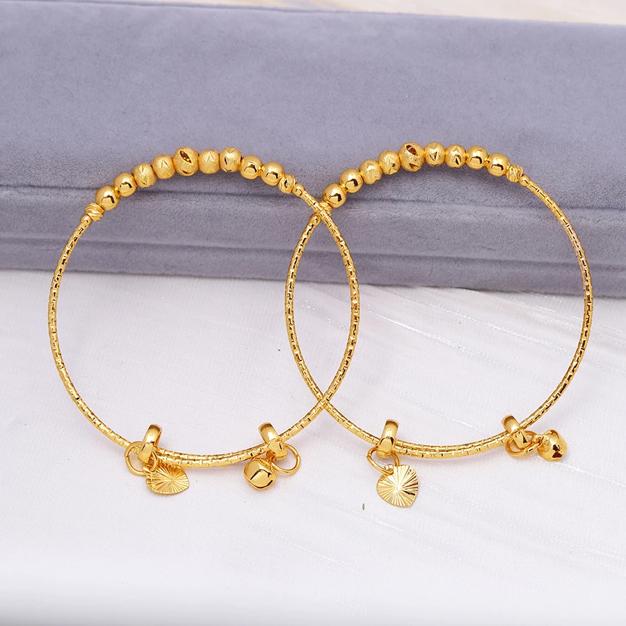 Goldlen Middle East 4 pieces/batch Copper Bracelets Dubai Women\'s Fashion Jewelry Europe and America Ethiopia Bride Wedding Gift