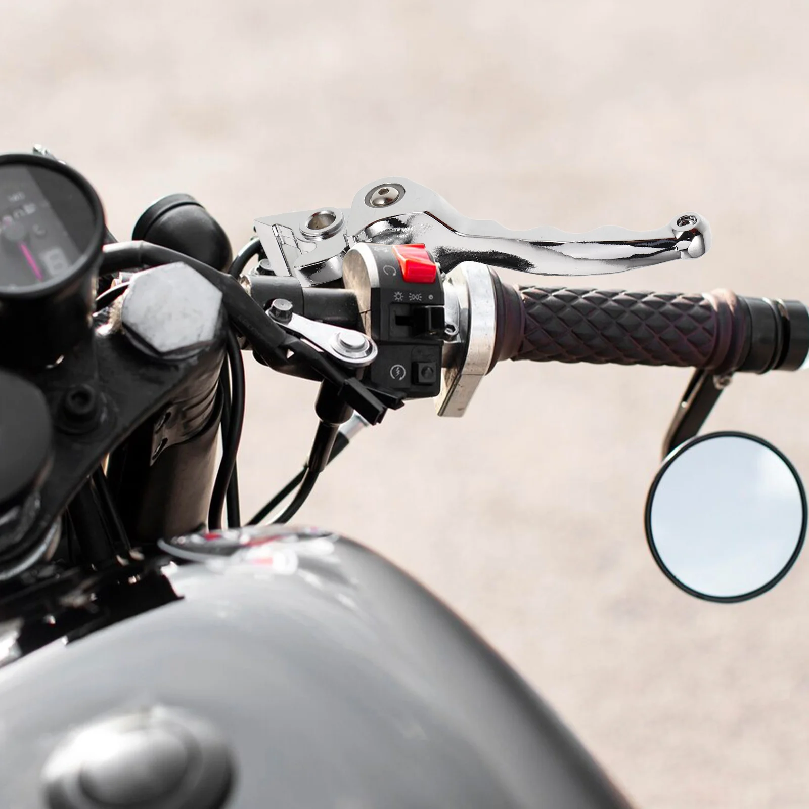 

1Pair Motorcycle Brake Lever High-Strength Metal Construction Anodized Finish for Durability Off-Road Disc Brake Handle