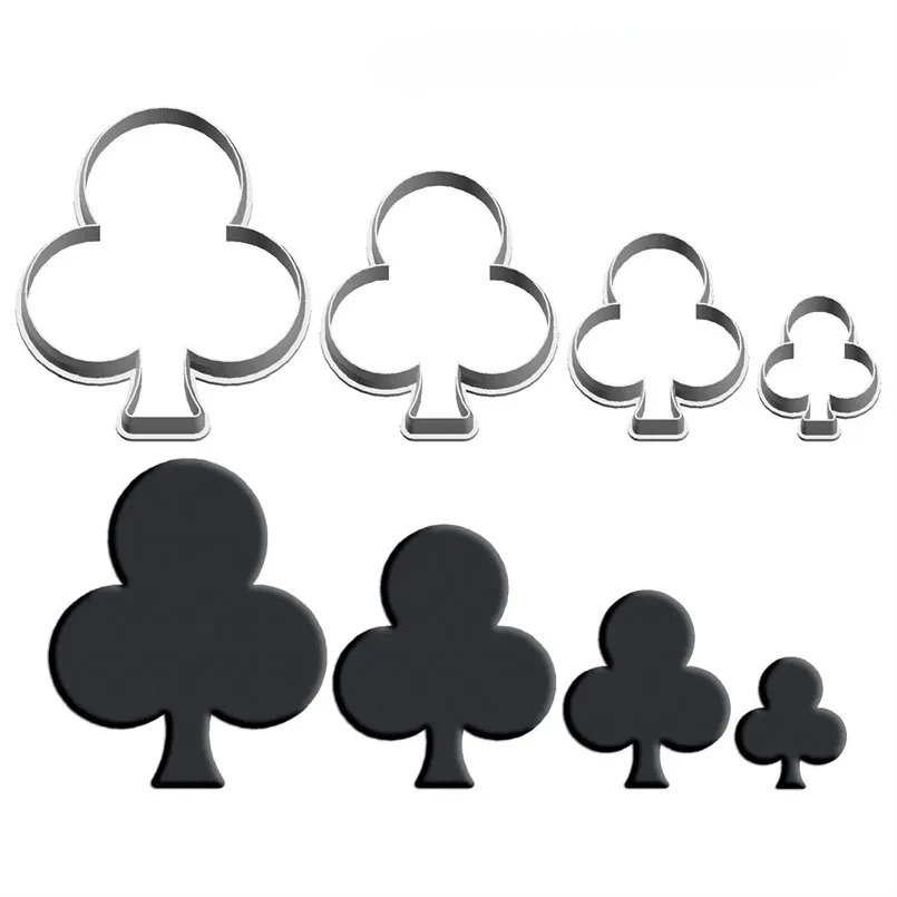 

Four Specifications Cartoon Poker Fancy Clubs,Plastic Mold,Cake Fondant Tools,Cookie Sushi and Fruits Cutters