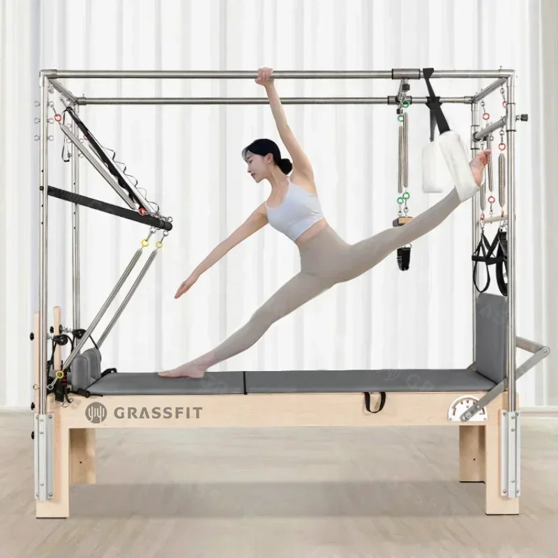 Deren Pilates Equipment3 in 1 Core Training Studio Machine Equipment Bed met toren eikenhout Pilates-hervormer