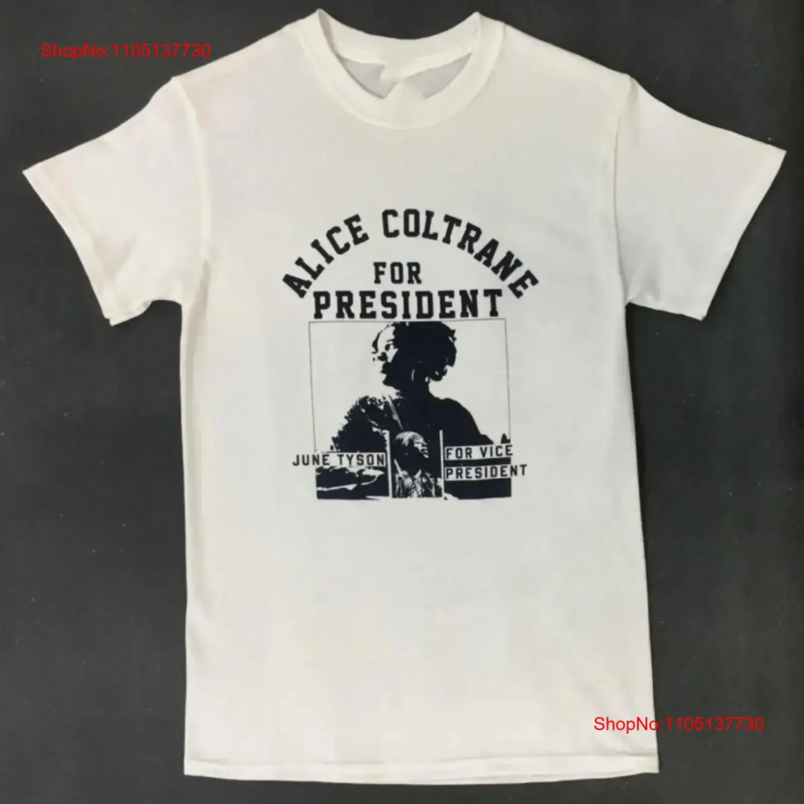 Alice Coltrane for president T shirt white short sleeve All Sizes S 5XL vintage Washed Soft Casual Slightly graphic streetwear