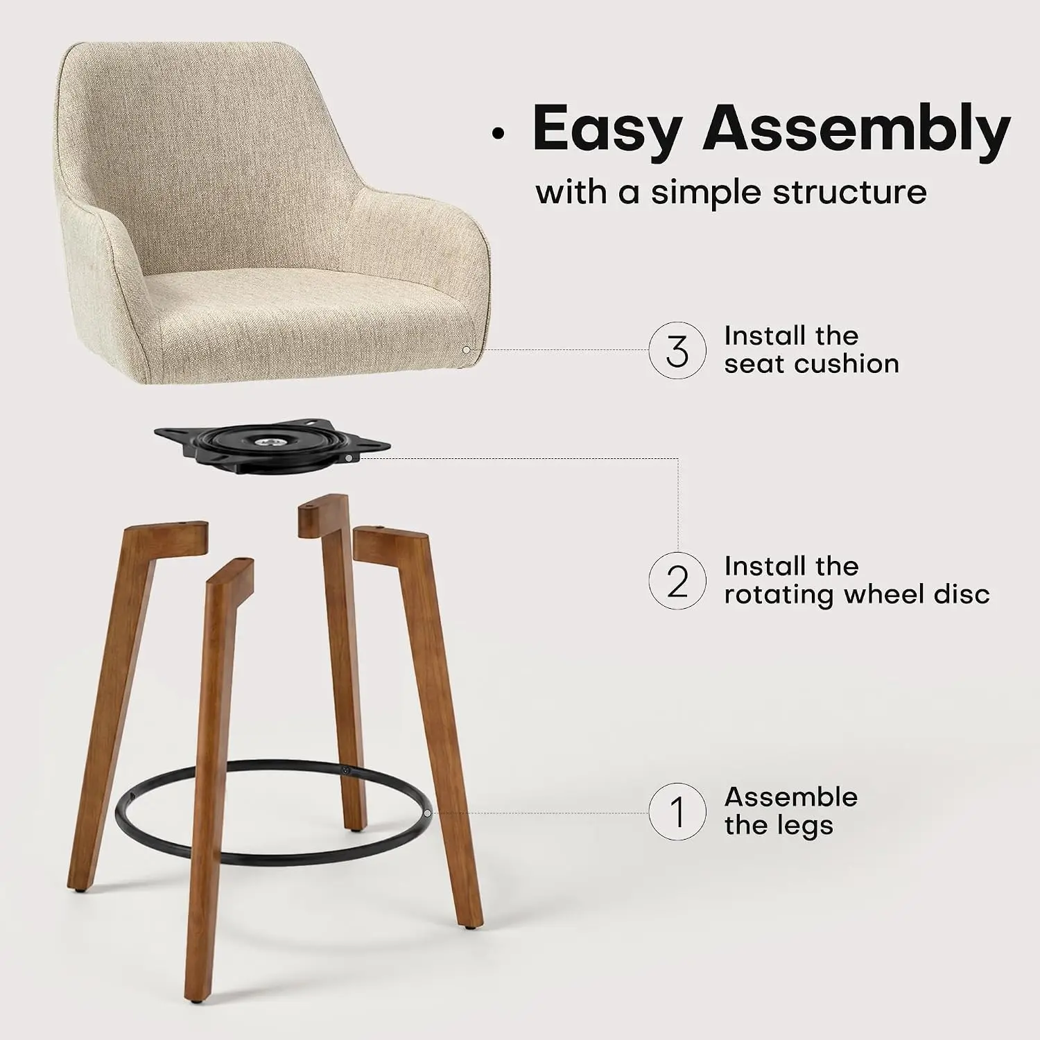 Upholstered Swivel Bar Stools 5