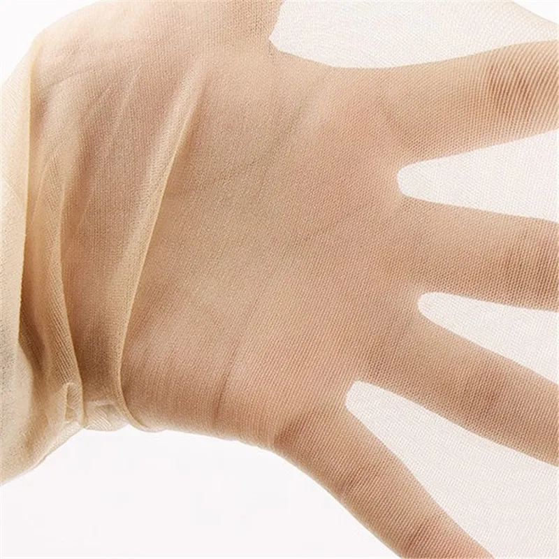 Sommer Sonnenschutz Ultradünne Transparente Strumpfhosen Glatte Seide Fußlose Strümpfe Frauen Durchsichtige Fingerlose Socke Für Heels Medien – Detail 5