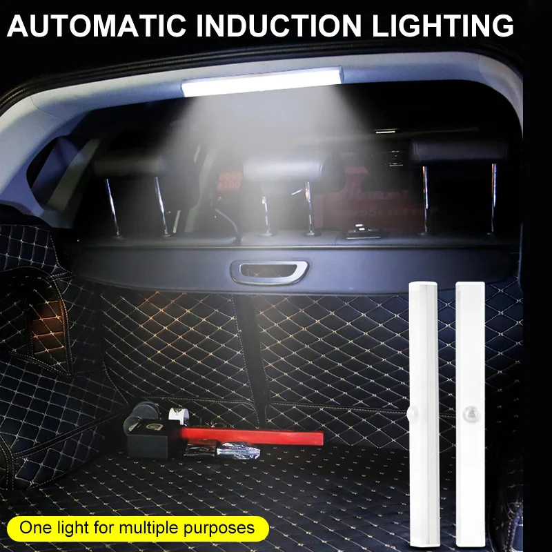 Night Light Car Roof Led Lamp Wireless Human Body Induction USB Trunk Lighting Auto Interior Reading Light Wardrobe Bedroom Lamp