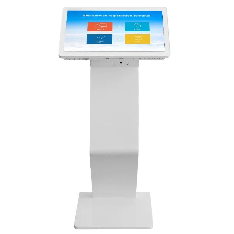 

Small size 18.5 inch self-service terminal machine floor standing touch screen information interactive kiosk