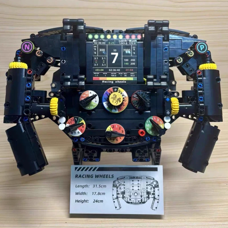 

Moc Farah Sports Car Steering Wheel Building Block Technology Mechanical Assembly Building Block Creative Toy Model Birthday Gif