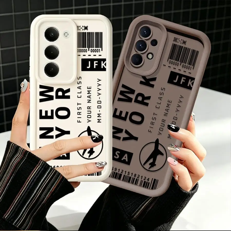Ticket Print Case for Samsung Galaxy A50 A52 A06 A36 A12 A07 A15 A24 A05A73 A35 A17 A16 A25 A13 A30 A14 A22 A11 A21s Phone Cover