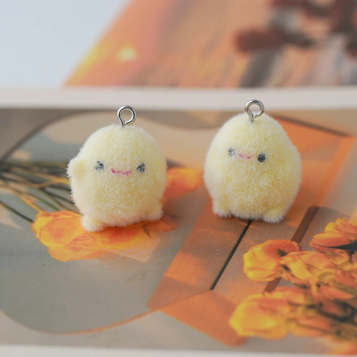 20pcs Cute Cartoon Baby potatoes Charms Flocking resin pendant for diy crafts jewelry Earrings and necklaces fittings making