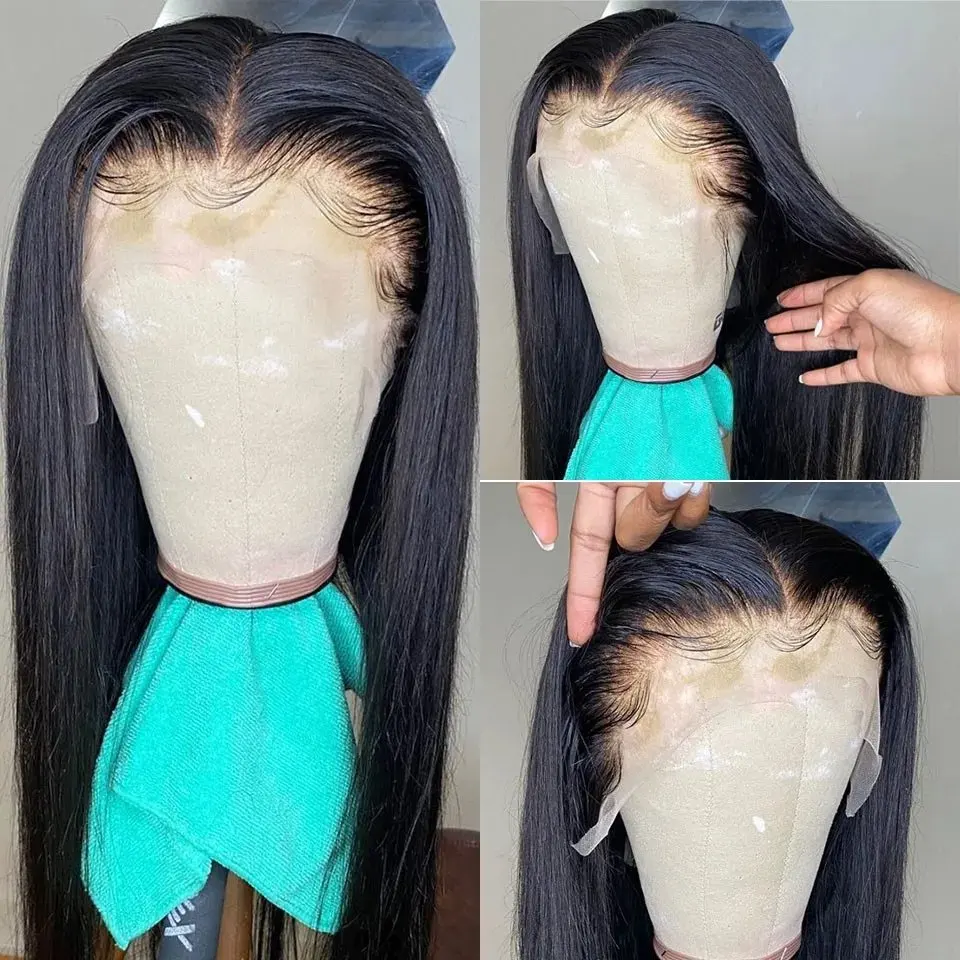 Rosabeauty Straight Lace Front Wig Human Hair 30 40 Inch 13x6 HD Bonde 13X4 Frontal 5X5 Glueless Wigs 250% For Women