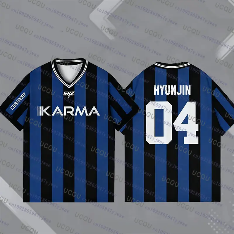 Kpop ficar karma álbum fãs tshirts felix bangchan hyunjin streetwear solto esporte oversize harajuku manga curta praia tshirt