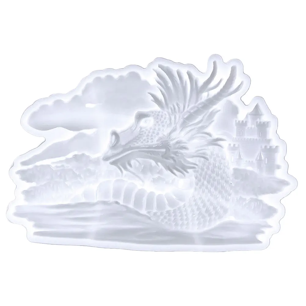 

1pcs Dragon Head Shaped Silicone Mold Resin Epoxy Casting Flexible Durable Diy Decorative Wall Art Home Gift Faucet Pendant