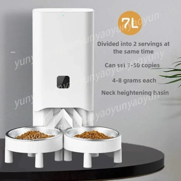 Automatic Three Bowl Pet Feeder Timed Meal Dispenser Safe Practical Feeding Tool for Cats and Dogs