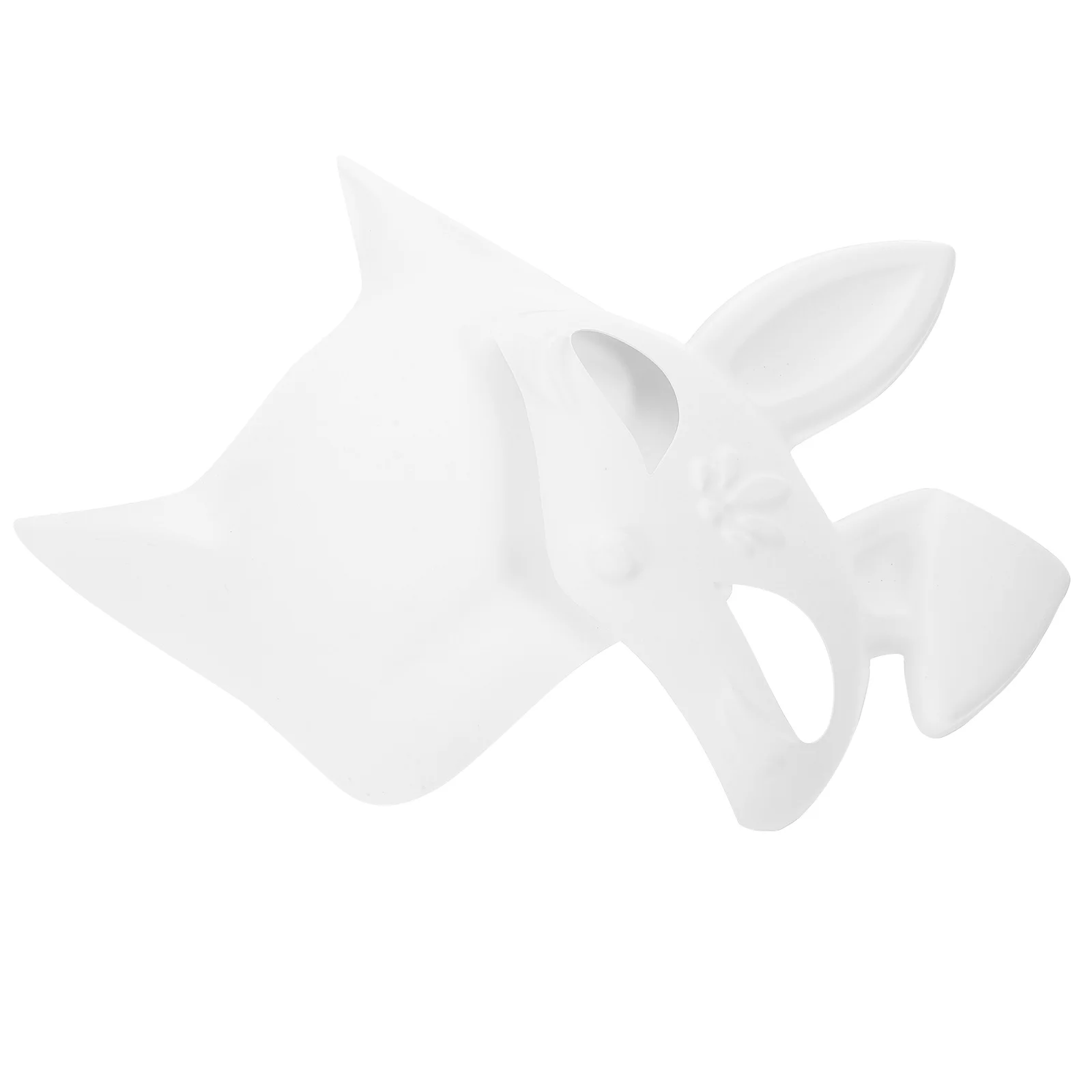 4 قطعة قناع أبيض فارغ الثعلب الأرنب لتقوم بها بنفسك أقنعة الحرفية الحيوان لجميع القديسين تأثيري حفلة تنكرية غير مصبوغ المرحلة القابلة للطلاء