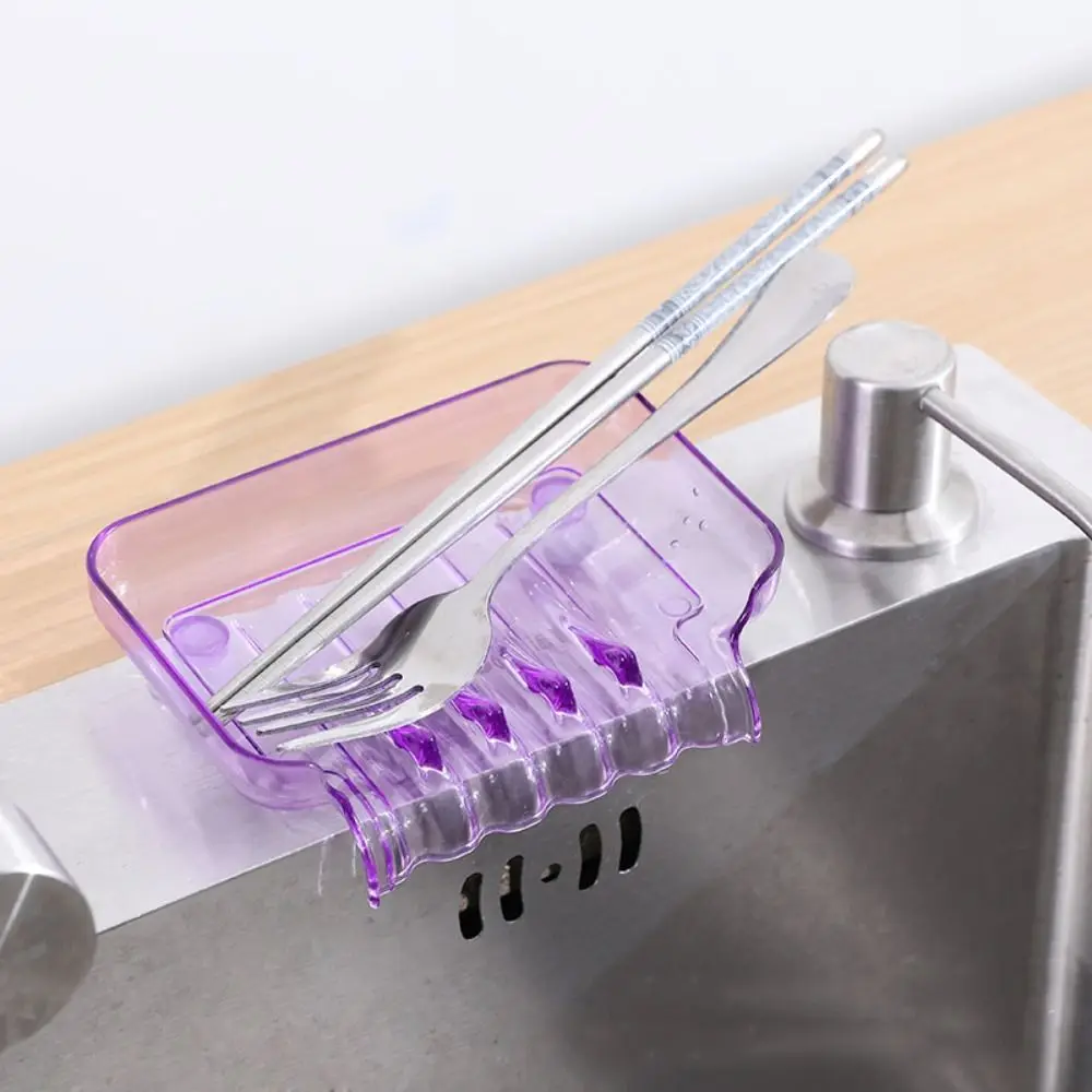 Portable Self Draining Soap Dish Waterfall with Suction Cup Soap Holder Bathroom Accessories Soap Drain Rack