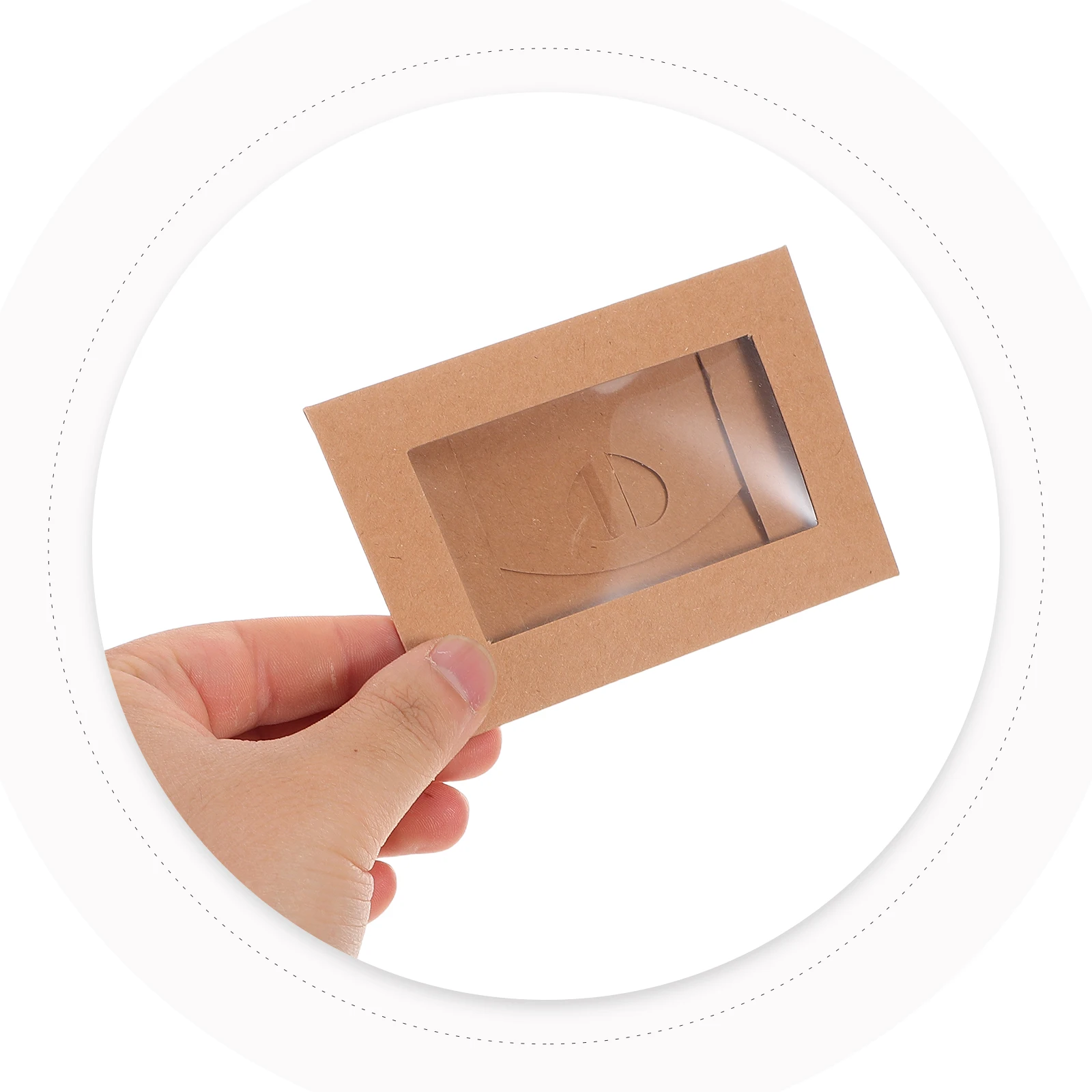 

50pcs Creative Invitation Set Mini Decorative Envelopes Rectangular Window Heart Clasp Craft Stationery Supplies Gift Packaging