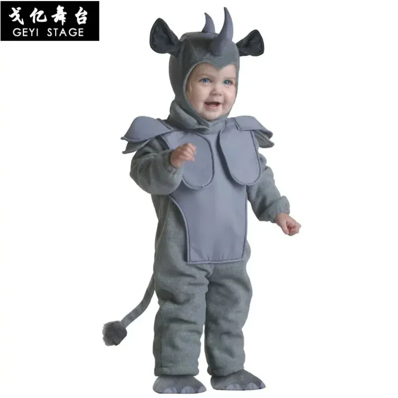 

NewChildren's animal , , exported to Europe and America, single cute cartoon rhino costumes YH8843b;3's,6.e;