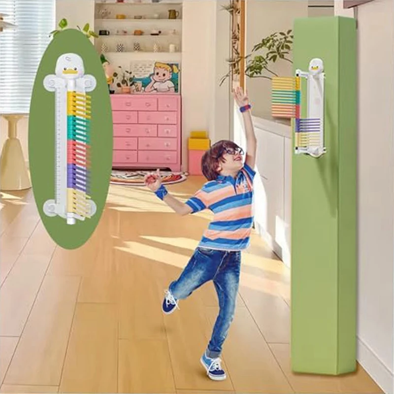 

1 Piece Vertical Jump Tester For Kids Cartoon Duck Wall Mounted Vertical Jump Trainer Resettable Vertical Jump Measurement Tool