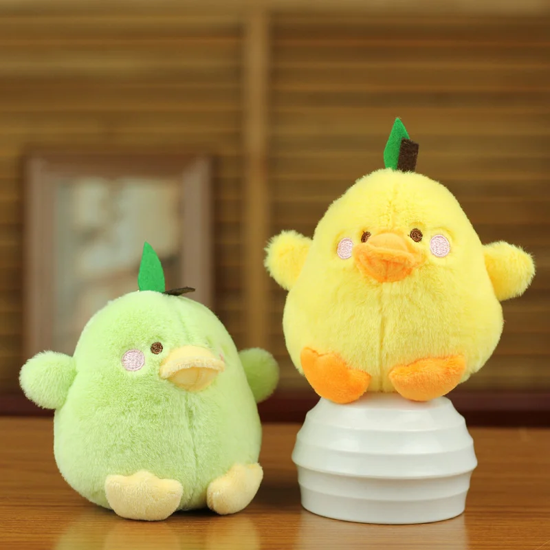 1PC Cute Fruit Duck Plush Doll Toy Pendant Keychain Backpack Hangings Ornaments Gifts