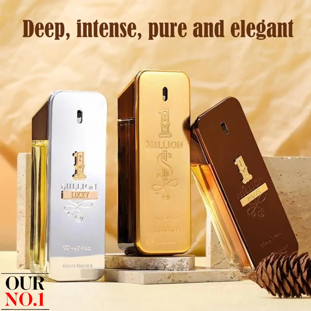 عطر باكو رابان 1 مليون مستوحى - عطر جلدي وحلو حار، رائحة مثيرة تدوم طويلاً في زجاجة بار ذهبية للرجال