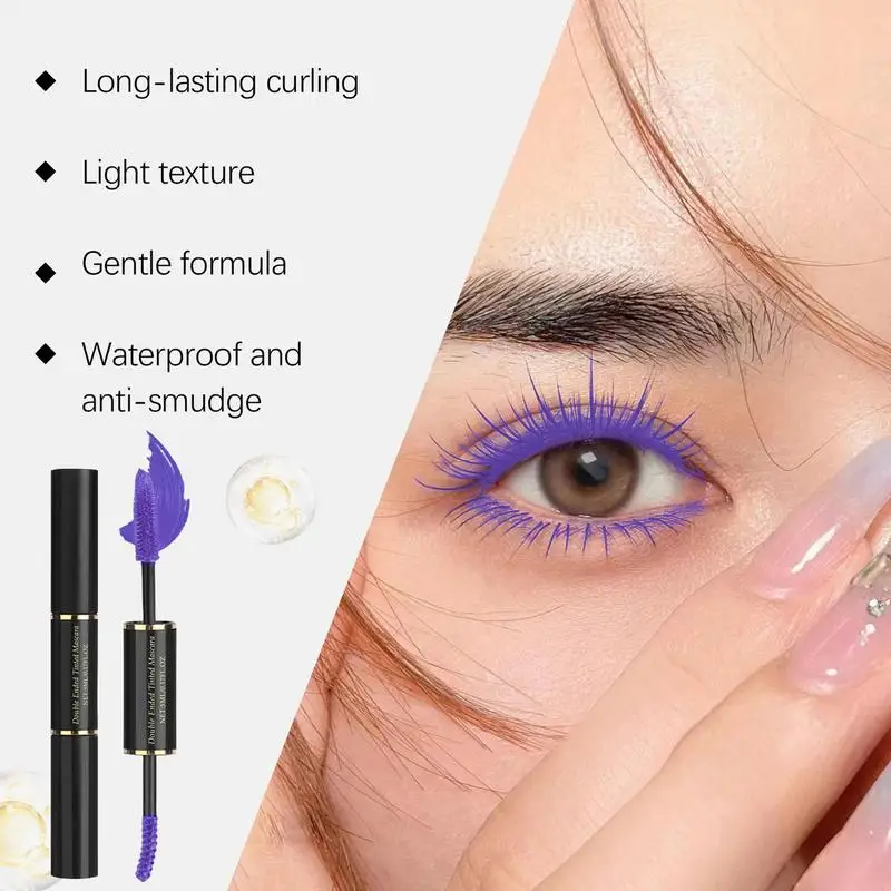 Volumizing Mascara มาสคาร่า Double-Ended กันน้ํา Volumizing ยาวนาน Lift Curling Eye Makeup