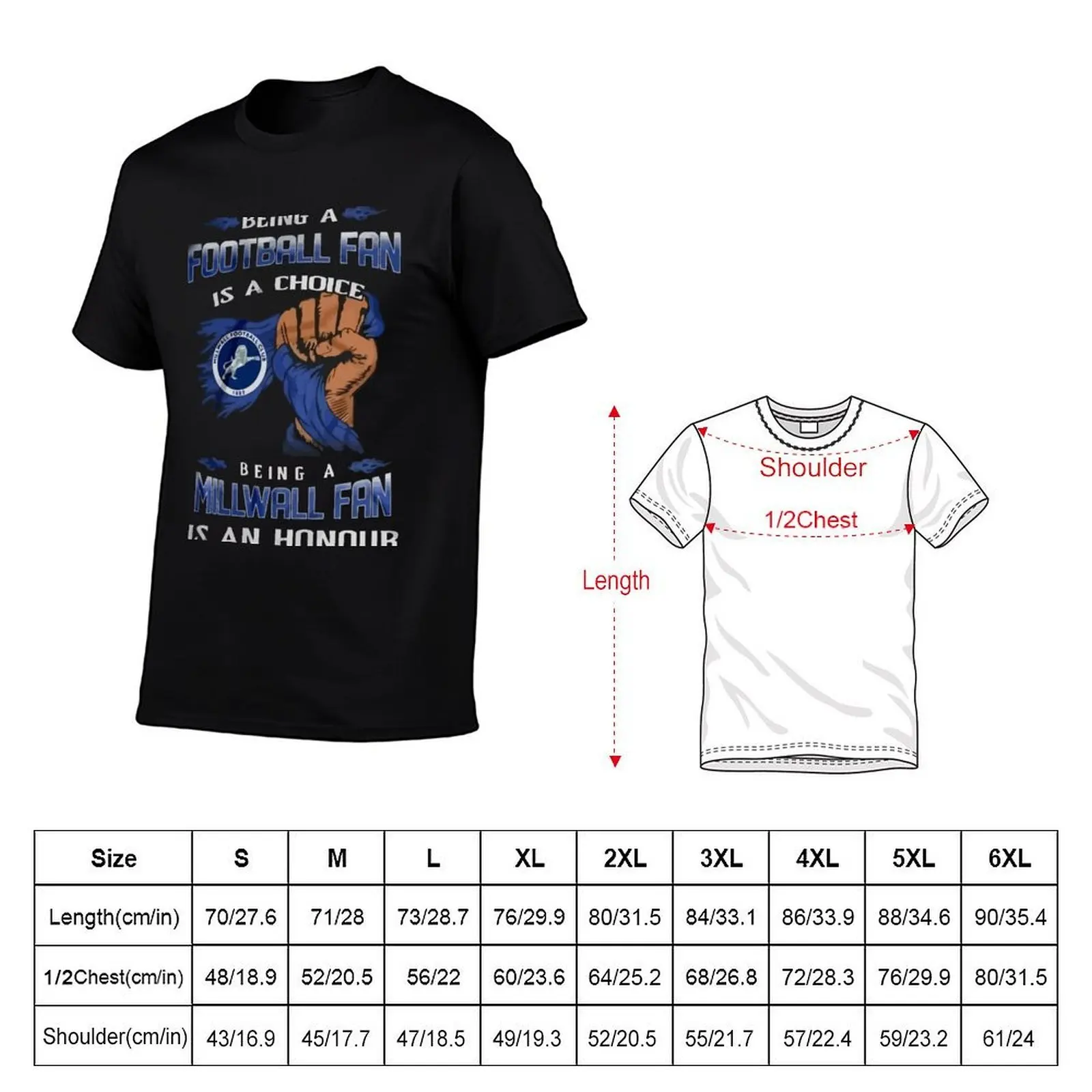 Being a Millwall Fan T-Shirt sweat Blouse anime t shirts t shirt for men