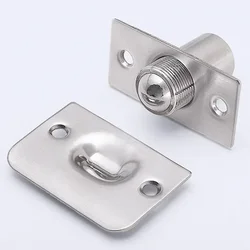 Adjustable Roller Ball Door Spring Catch Lock Stainless Steel Internal Latch Set Cabinet Gate Door Latch +Screws Hardware