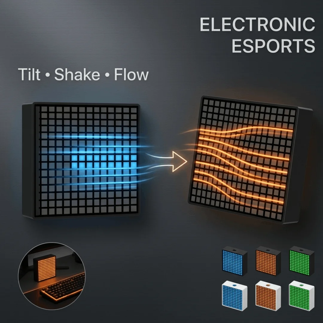 New Cute Shake Activated LED Ambient Light Fluid Motion Interactive Water Flow Display Desktop Decor Bag Charm Ornament