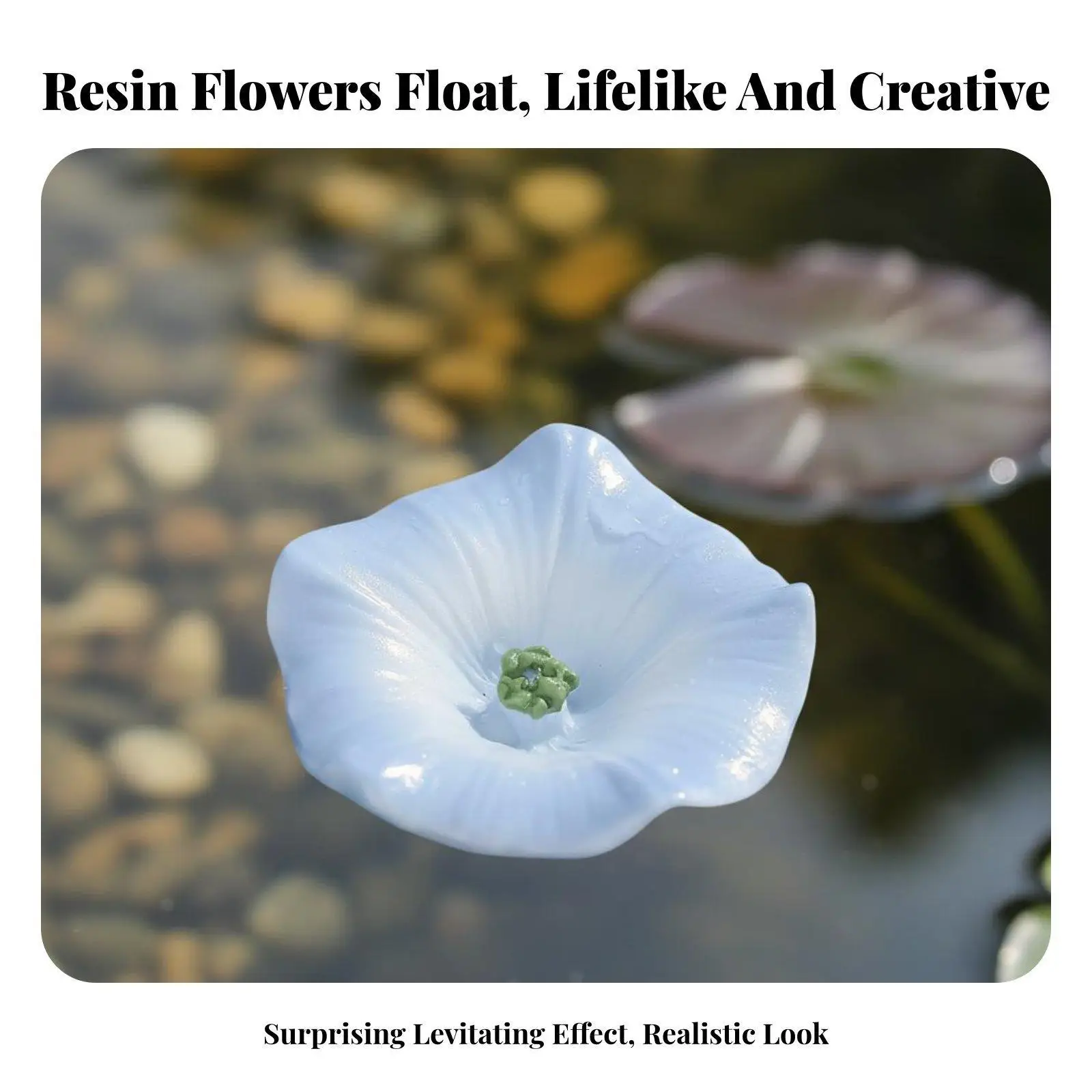 Floating Floral Display Detailed Resin Floral Figurines Pond Decorations in the Garden for Bird Baths