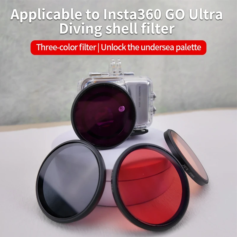 For Insta360 Go Ultra Original Waterproof Housing Case Lens Filter UV CPL ND8/16/32 STAR NIGHT Quick-release Filter Accessories