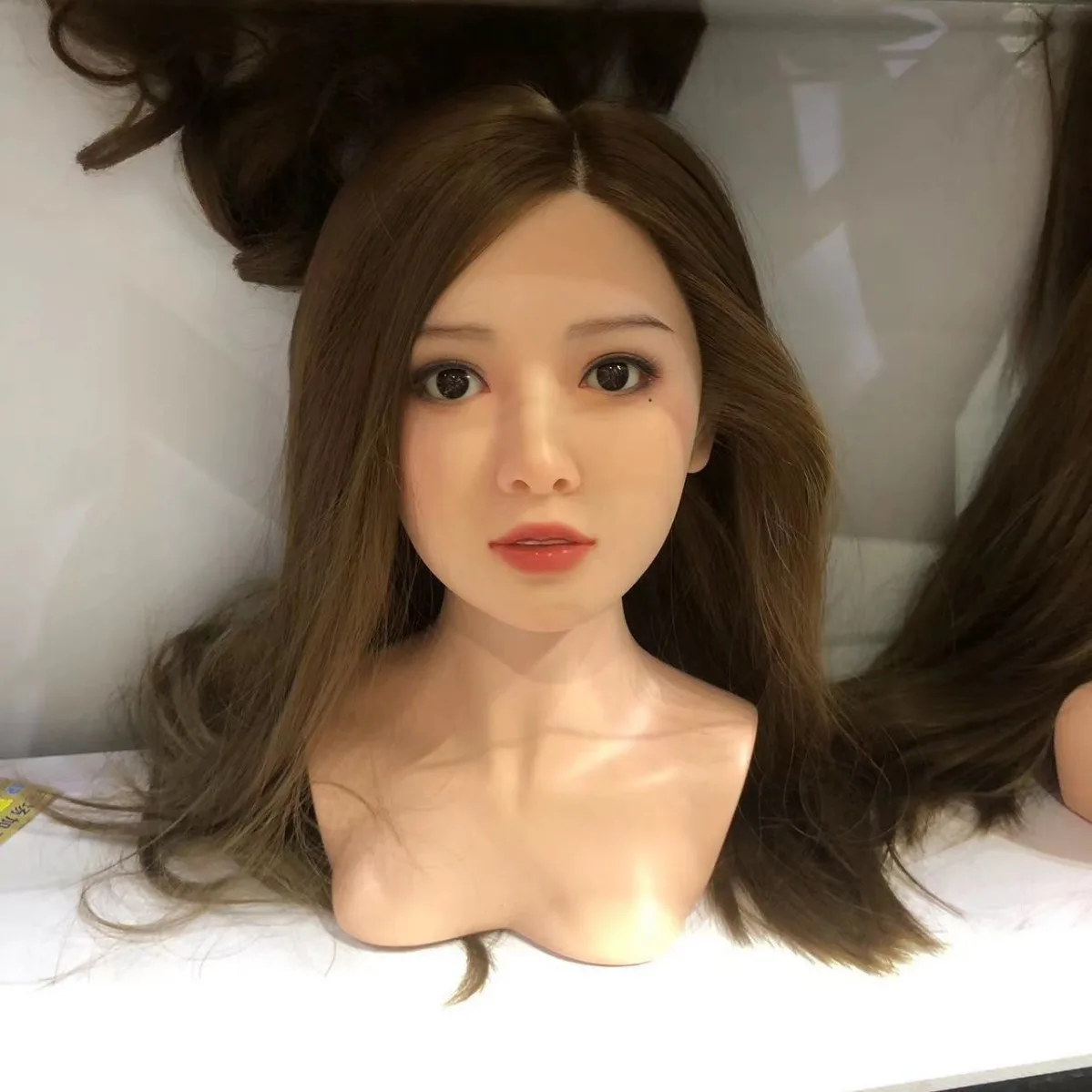 

New Physical Doll Single head Realistic Japanese Silicone Doll Heads Transplant Hair Eyebrow l