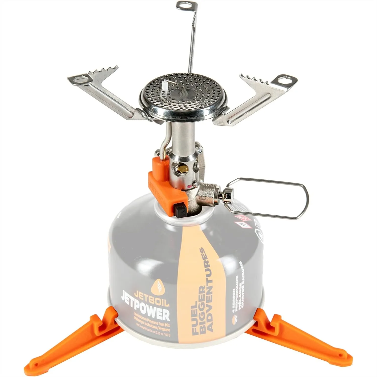 

Ultralight Camping Stove, Compact Backpacking Stove with Pushbutton Igniter, Fast Boil & Simmer Control