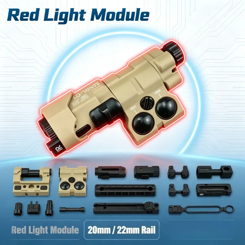 Nylon‑Metal Red Light Tactical Module Rail Compatible For Backyard Game Outdoor Practice