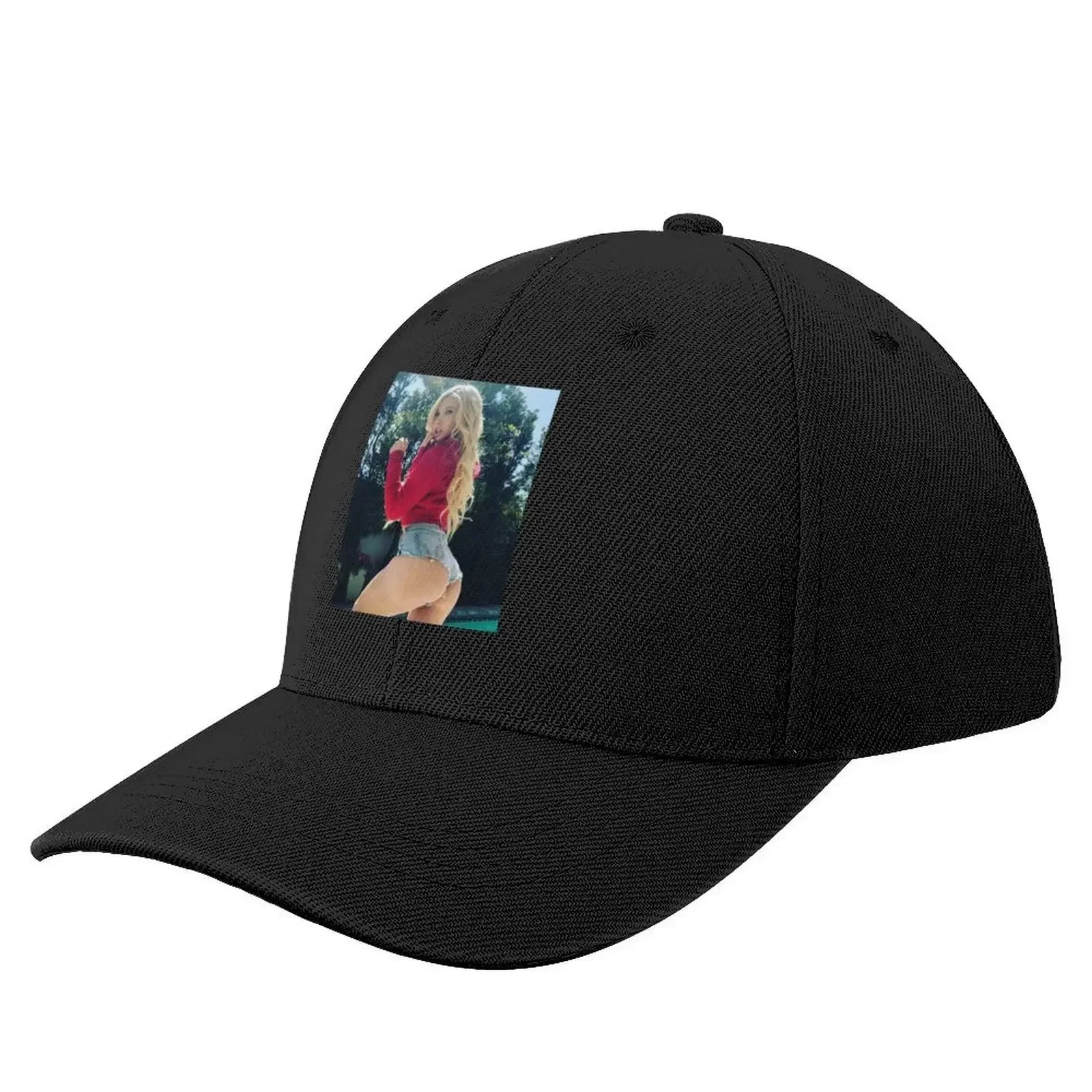Kenzie Reeves is wearing jean shorts Baseball Cap Custom Cap Luxury Brand Men's Baseball Women's