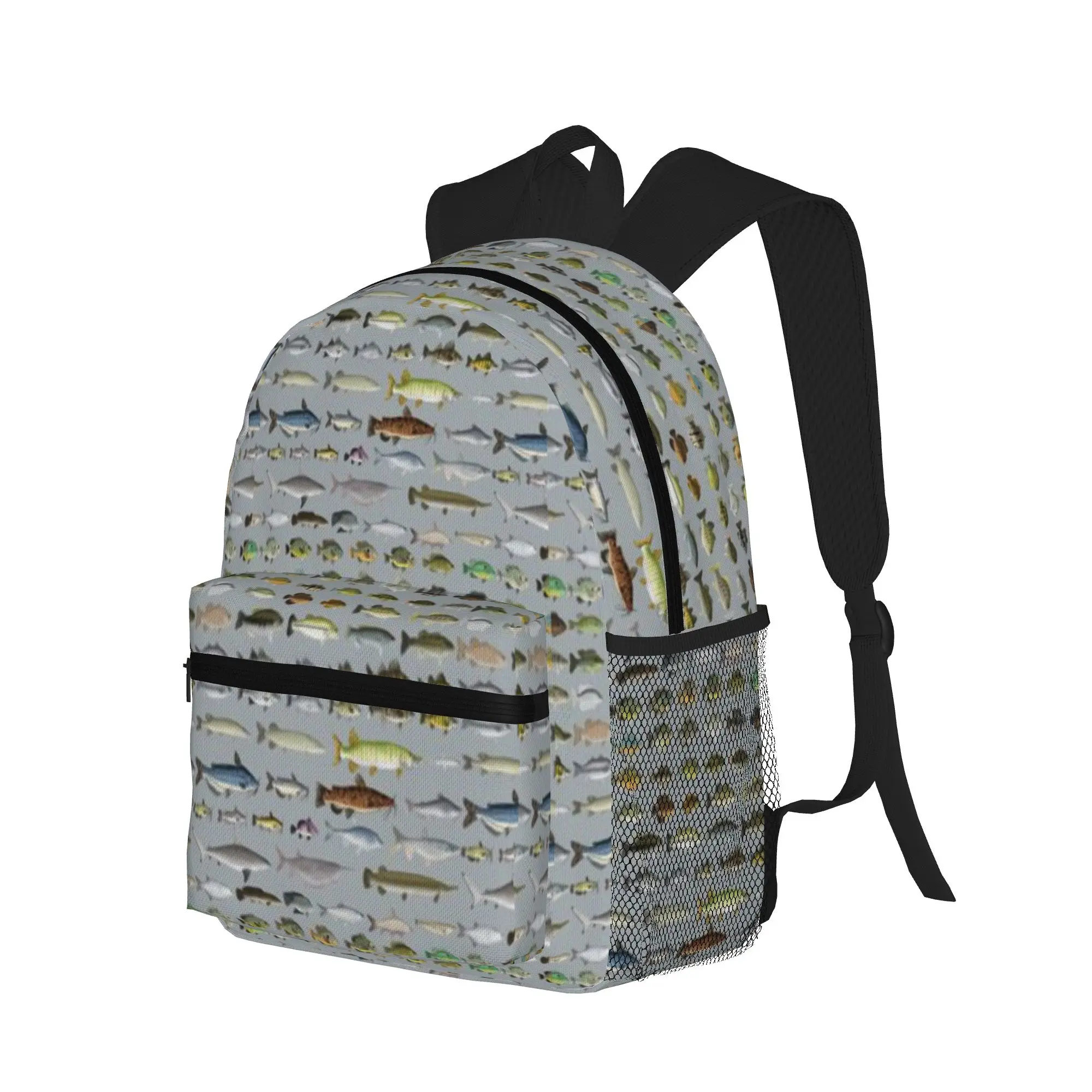 North America Freshwater Fish Group  Casual Backpack for Students and Adults Feminina backpack
