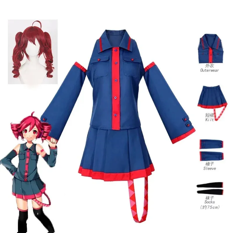 

In Stock Kasane Tetoo Utau Cosplay Costume Wig Anime Mikuu Vtuber Cosplay Japanese Jk Uniform Halloween Party Outfits for Women