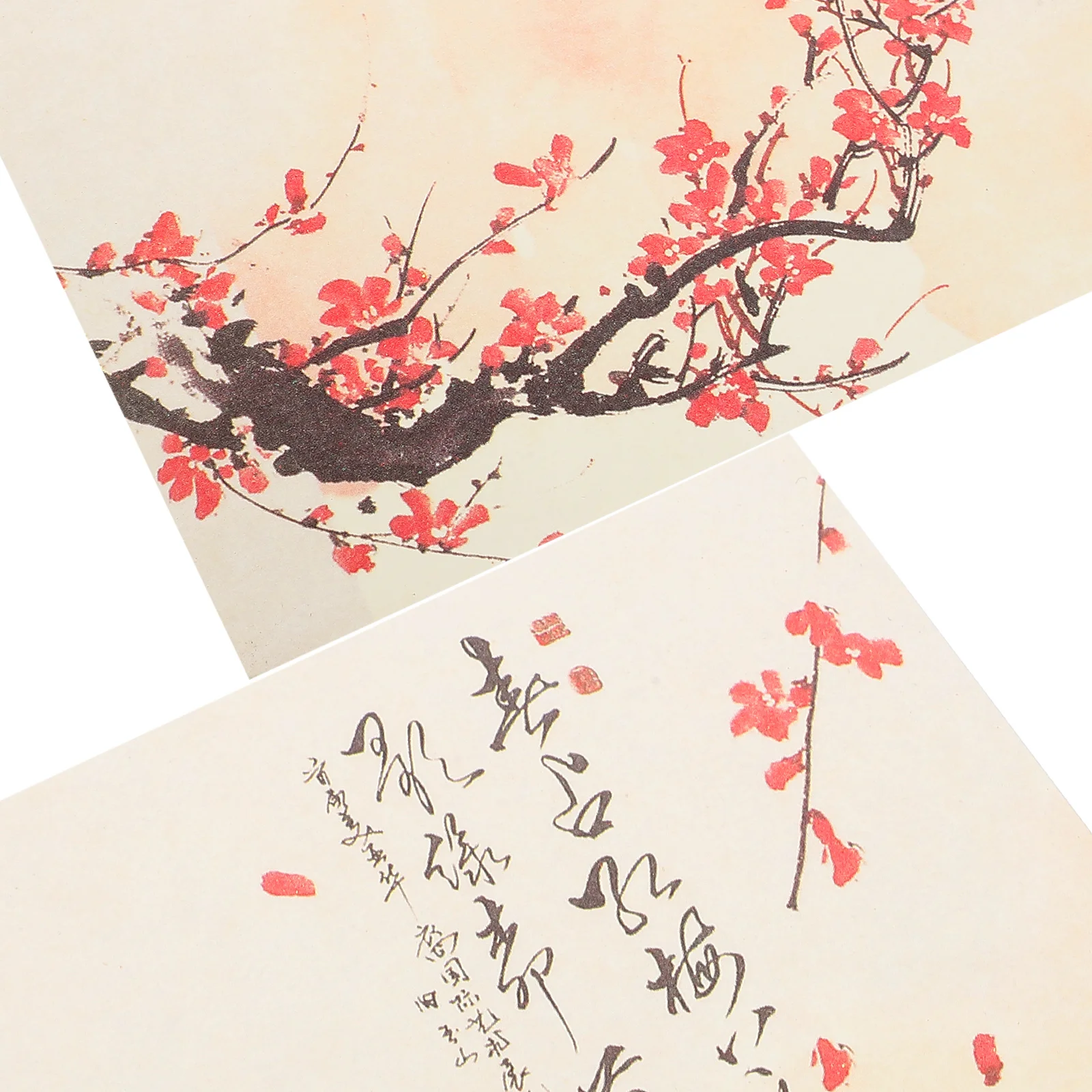 

80 Sheets Plum Blossom Letter Paper Vintage Writing Note Blank Invitation Chinese Style Stationery Pack Thick Smooth Practical