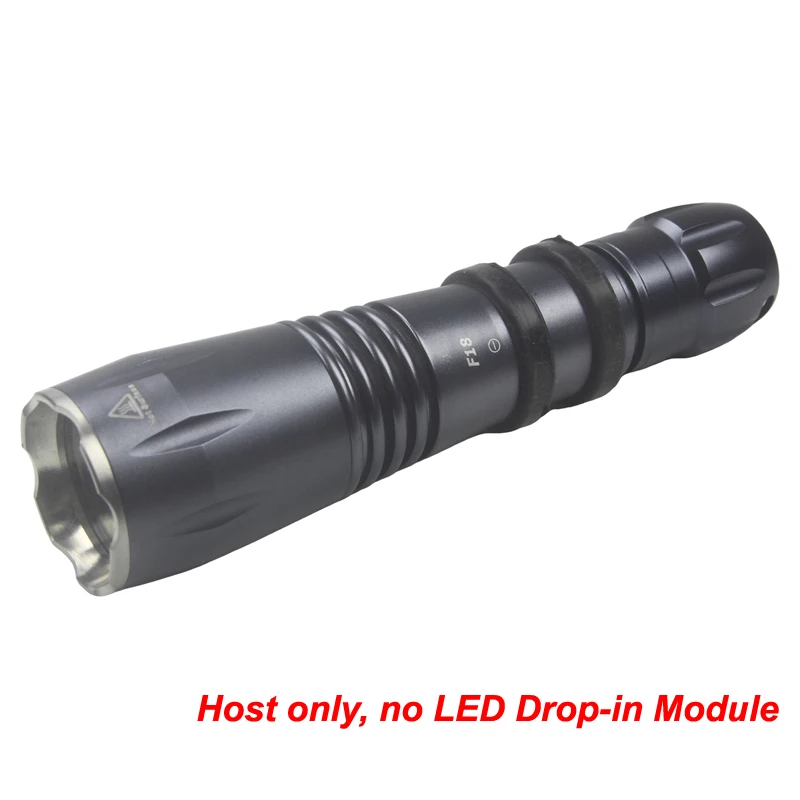 F18 P60 Style 18650 Flashlight Host 133mm (L) x 34mm (D) DIY Replacement