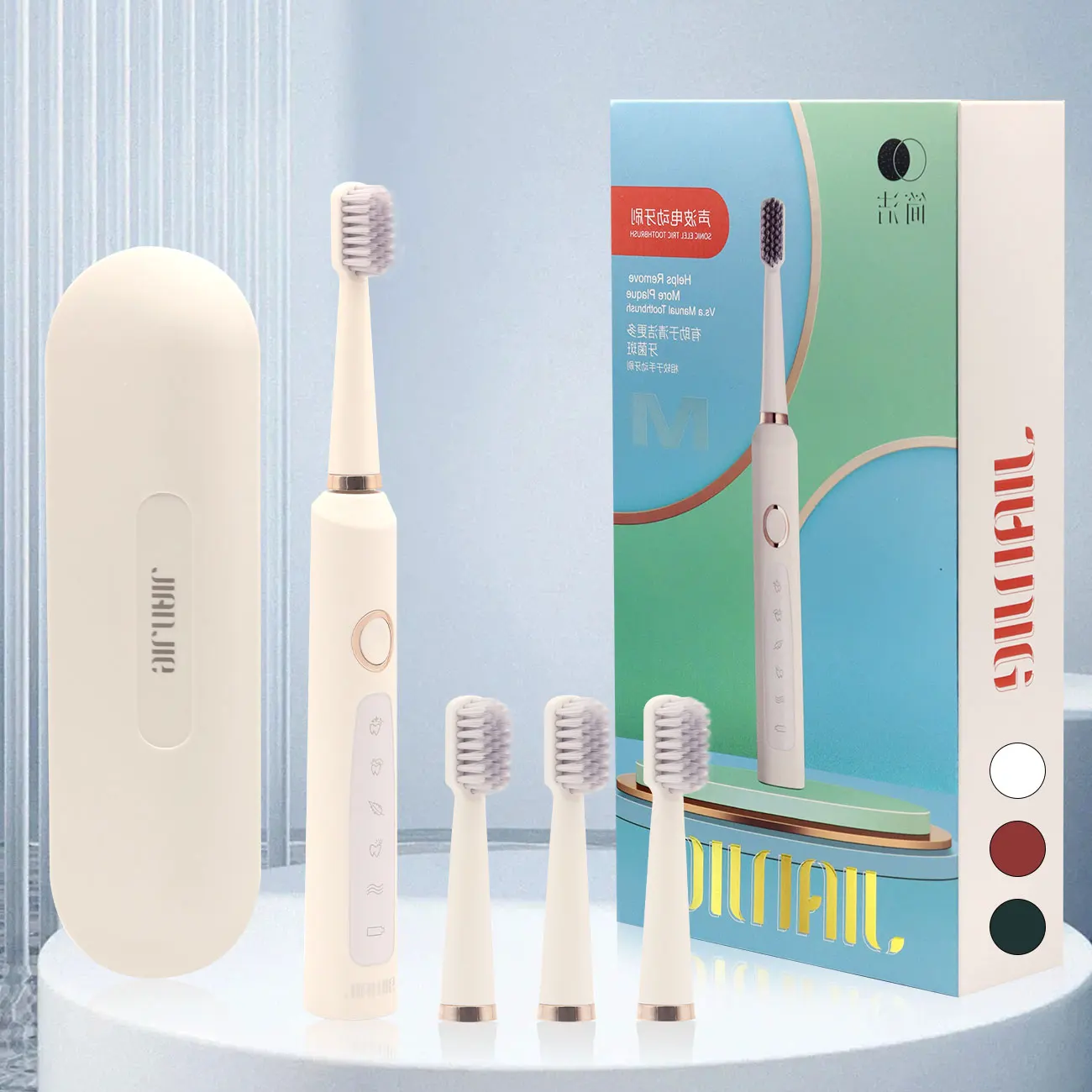 Sonic Electric Toothbrush USB Charge IPX7 Waterproof Powerful Ultrasonic Whitening Clean Auto Tooth Brush Washable 5-gear Mode