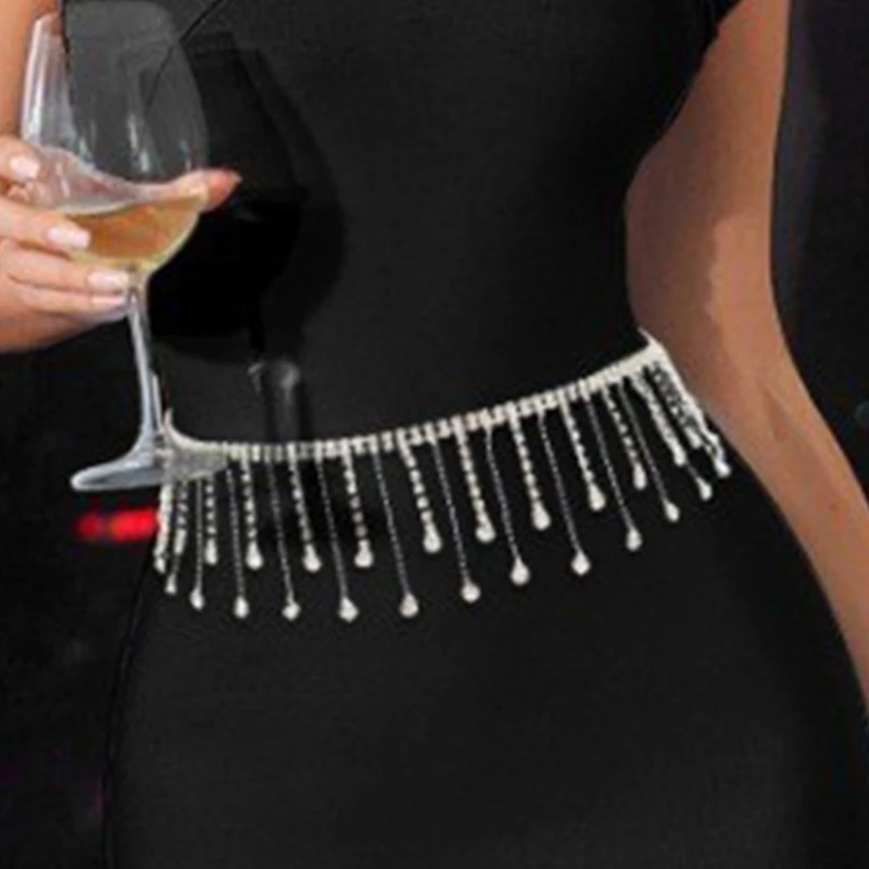 Metal Waist Chain for Women Banquets Beach Lady Masquerades Waist Slimming Belt