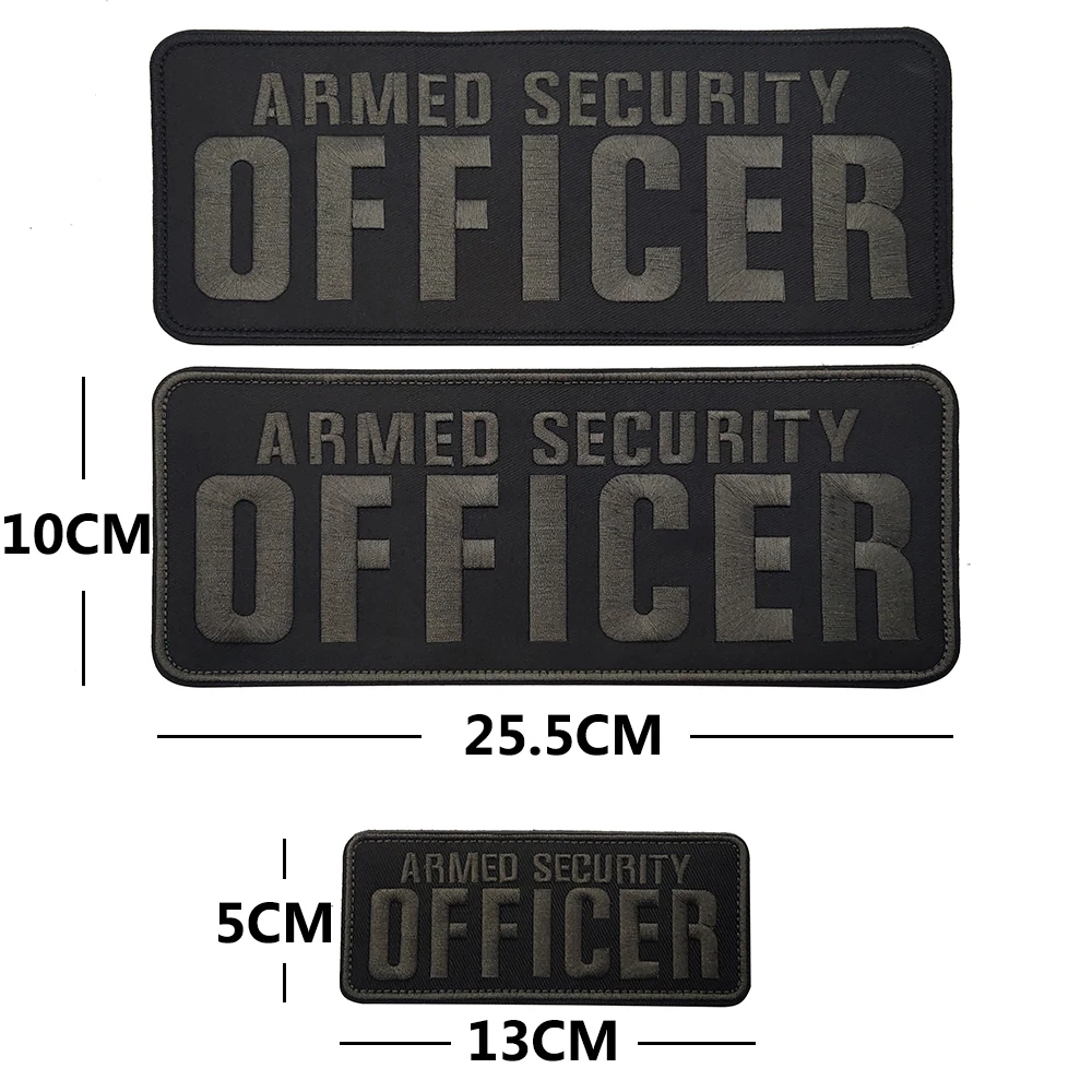وكيل ضابط الأمن المسلحة المطرزة رقعة كبيرة التكتيكية سترة ظهره هوك شارة شارة للملابس الموحدة #3