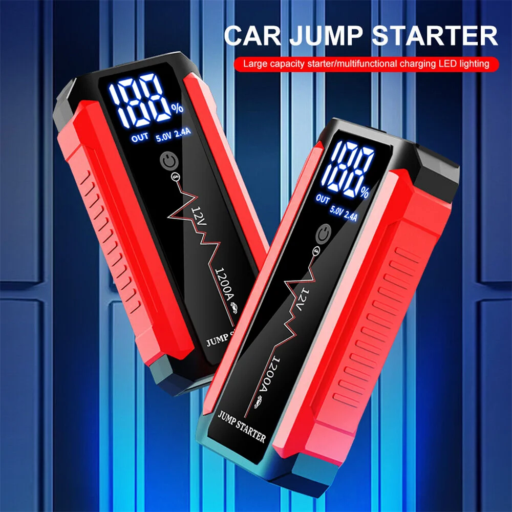 ISFRIDAY-arrancador de batería de coche de 30000mAh, Banco de energía de 1200A, cargador rápido USB portátil con lámpara LED, potenciador de