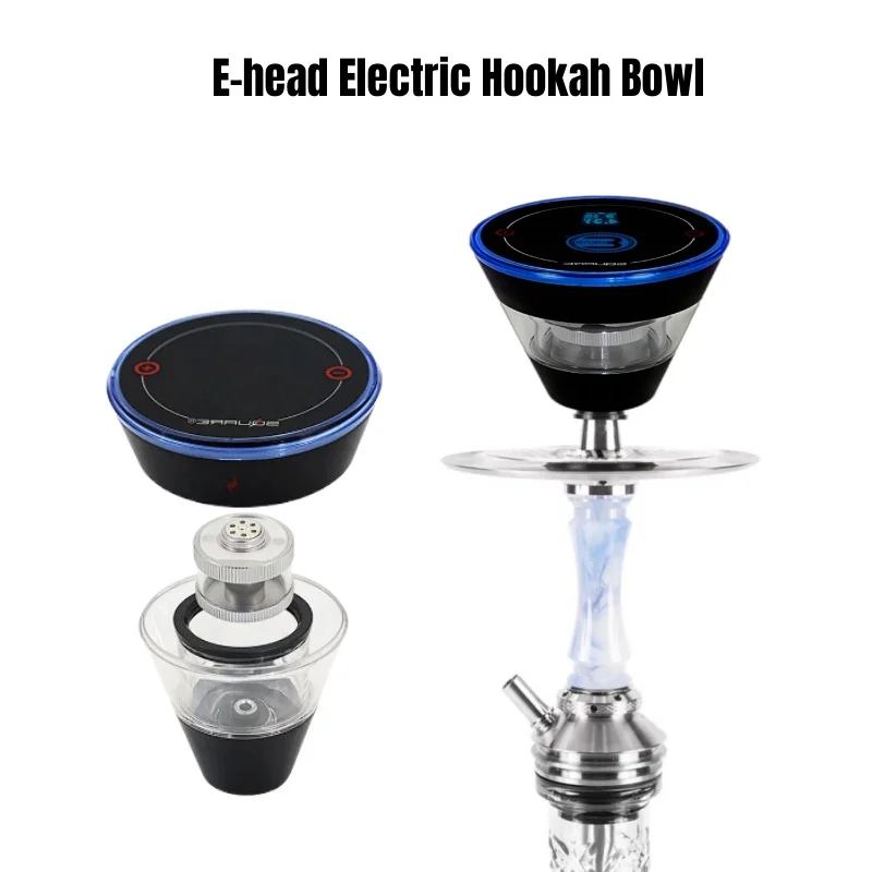 Arab Electric Hookah E-Head Heating Chamber Rechargeable Carbon Stove Machine Shisha Charcoal Cigarette Holder Chicha Bowl Set