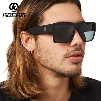 KDEAM classique carré polarisé sport lunettes de soleil mode lunettes de pêche en plein air hommes parasol coupe-vent Anti UV lunettes de soleil