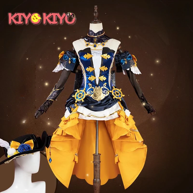 

Женский костюм для косплея от Genshin Impact, косплей-костюм спины ди росулы, президент Navia, панк-платье, костюмы на Хэллоуин