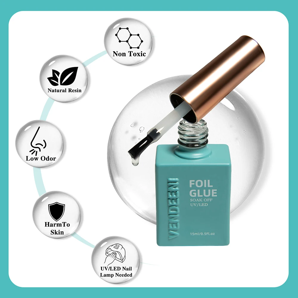 Vendeeni TPO HEMA FREE Transferfolie Gel-Nagellack Semi-Permanent UV LED Soak Off Gel-Lack Stempelkleber Nagelgel – Detail 4