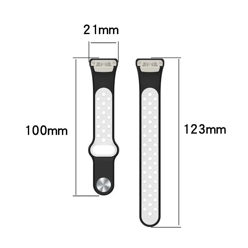 20 Colors Silicone Strap for Huawei Band 6/Honor Band 6 Breathable Replacement Double Color Bracelet for Huawei Band6 Strap